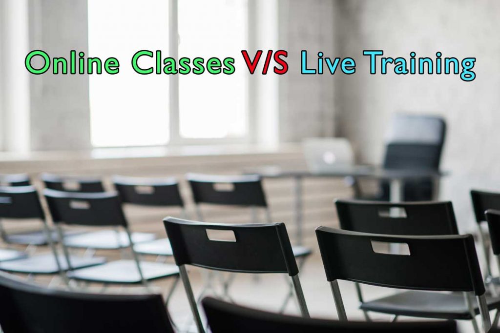 Difference between online courses and live training